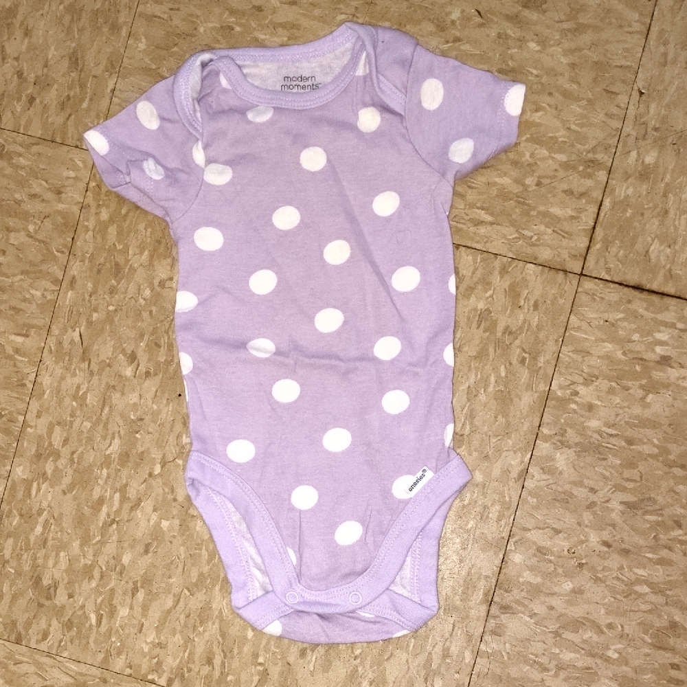 Modern Moments Lavender Polka Dot Baby Bodysuit